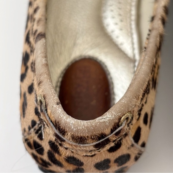 Sperry Leopard Print Calf Hair Tassel Loafers 7.5 Leather Slip On - Picture 5 of 11